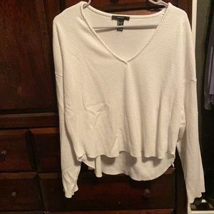 Long sleep cropped shirt